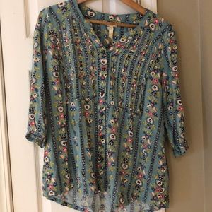 Matilda Jane top aqua blue Size large